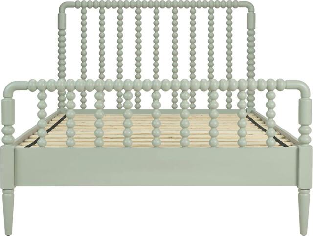 Rackhams Cromwell Wooden Bed Frame with Bobbin Design Headboard and Foot End - Pale Olive - King 5ft - image 1