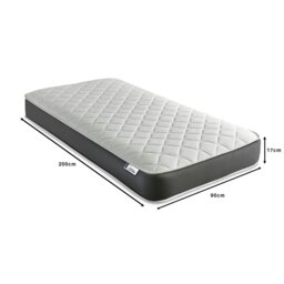 Rackhams Hybrid Mattress - Soft Feel, Memory Foam & Spring Support - 1 - 3ft Single Mattress (90cm x 190cm) - Mattress - thumbnail 5