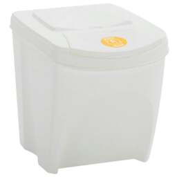 Rackhams Stackable Garbage Bin Boxes 4 pcs White 100 L Polypropylene - thumbnail 4