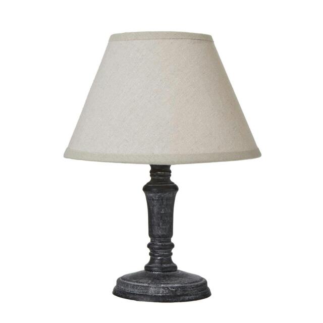 Rackhams Palmyra Column Linen Table Lamp (UK Plug) - Grey - One Size - Grey - 100% Mixed - image 1