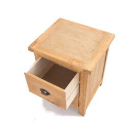 Rackhams Lugo 2 Drawer Bedside Table - Light Brown - thumbnail 4