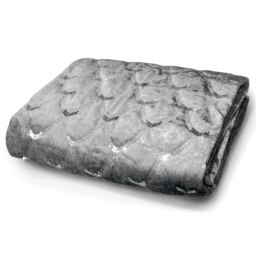 Rackhams Crushed Velvet Sequins Throw - 95cm x 200cm - Cream - thumbnail 2