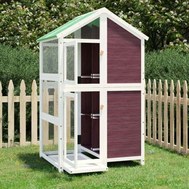 Rackhams Bird House Mocha 97x81x152 cm Solid Wood Pine