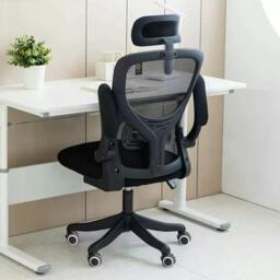 Rackhams Ergonomic Mesh Office Chair 360°Swivel Lift Adjustable Height Computer Desk Chair - Black - plastic+latex+metal - thumbnail 6