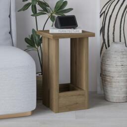 Rackhams Tasos Square Side Table Nightstand (W) 30cm - Dark Oak