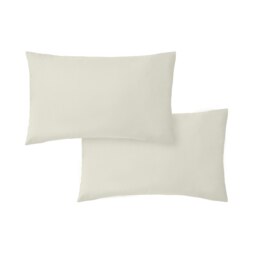 Rackhams 200 Thread Count Cotton Percale Standard Pillowcase Pair - Natural - 50x75cm (x2) - thumbnail 5