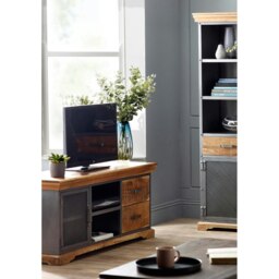 Rackhams Dunphy Industrial TV Media Unit - 140 cm - 60 cm - Wood - thumbnail 2