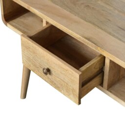 Rackhams Curved Oak-ish Coffee Table - thumbnail 5