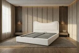 Rackhams Luxury Curved Ottoman Storage Bed Frame with Gas Lift - King - thumbnail 5