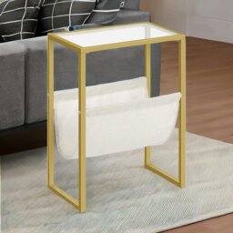 Rackhams Sofa End Table with Fabric Magazine Holder - thumbnail 6