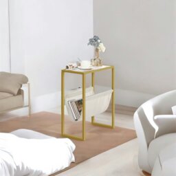 Rackhams Sofa End Table with Fabric Magazine Holder - thumbnail 2
