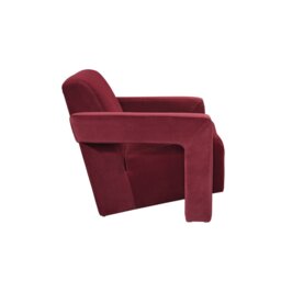 Rackhams Apex Angular Armchair - Burgundy - thumbnail 2