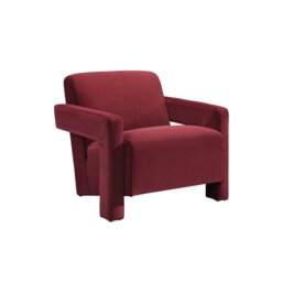 Rackhams Apex Angular Armchair - Burgundy