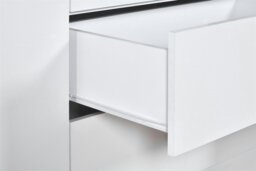Rackhams Paddington 6 Door 2 Drawer Mirrored Wardrobe - White and Black - thumbnail 5