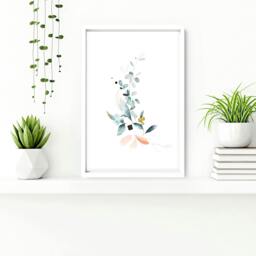 Rackhams Bathroom wall decor UK - Set of 3 Botanical art prints - 20 x 30 in / 50 x 76 cm - Polyester Canvas 260 gsm - Canvas wrapped - thumbnail 6