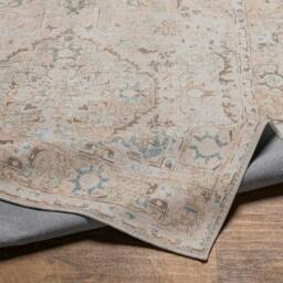 Rackhams Kemer-Washable Beige Grey Blue Traditional Vintage Boho Rug - 200 x 275 cm - thumbnail 4