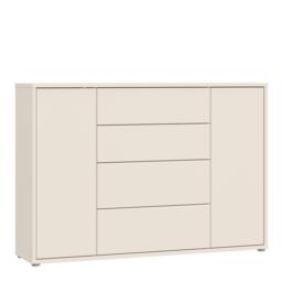 Rackhams Alice Springs Wide Sideboard with 4 Drawers & 2 Doors with Push-to-Open in Sand - W 143.9 X  H 99.1 X  D 34.9cm - Sand - 1 - thumbnail 2