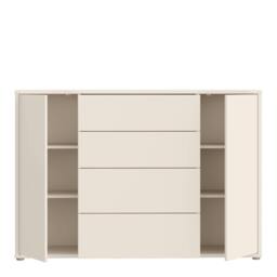 Rackhams Alice Springs Wide Sideboard with 4 Drawers & 2 Doors with Push-to-Open in Sand - W 143.9 X  H 99.1 X  D 34.9cm - Sand - 1 - thumbnail 6