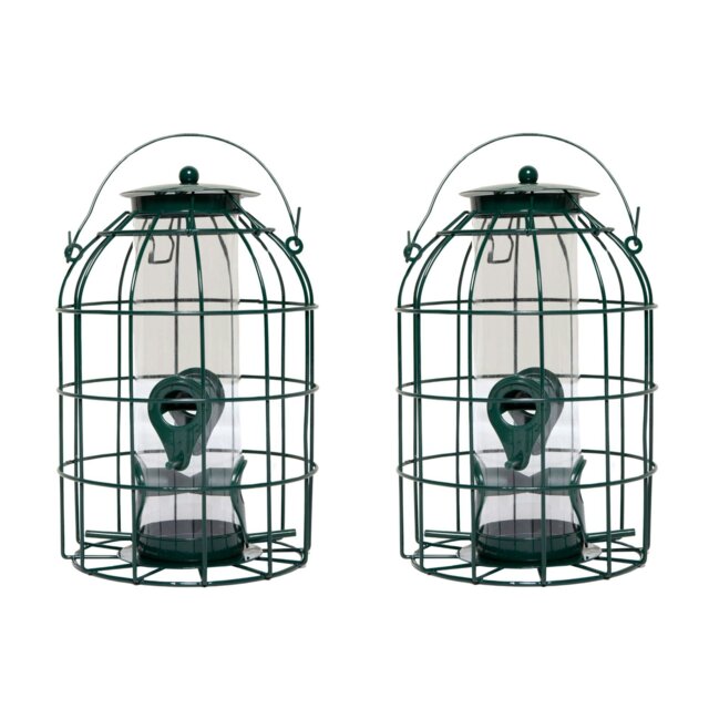 Rackhams Pack of 2 Wild Bird Seed Feeder Cage with Squirrel Guard - image 1