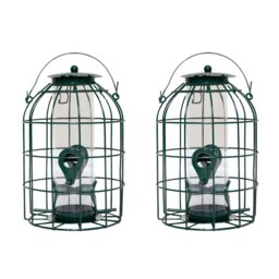 Rackhams Pack of 2 Wild Bird Seed Feeder Cage with Squirrel Guard - thumbnail 1