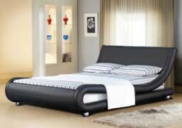 Rackhams Mallorca Faux Leather Bed Frame - Sleek & Modern Upgrade for Your Bedroom Decor - Chocolate - 5ft - thumbnail 3