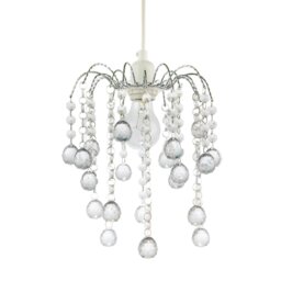 Rackhams Chic Waterfall Pendant Light Shade with Clear Acrylic Balls and Beads - thumbnail 1