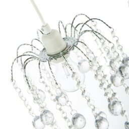 Rackhams Chic Waterfall Pendant Light Shade with Clear Acrylic Balls and Beads - thumbnail 3