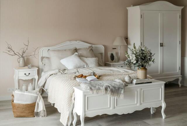 Rackhams Juliette White Bed Frame French Style with Wooden Headboard 3ft 4ft6 5ft 6ft - Super King 6ft - 1920.00 - image 1