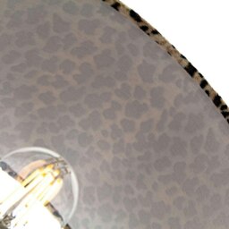 Rackhams Modern and Distinctive Leopard Print Table/Pendant Lamp Shade in Soft Velvet - thumbnail 4