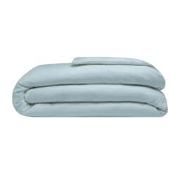 Rackhams Brushed Cotton Duvet Cover - Blue - Single - Blue - 100% Cotton - thumbnail 4