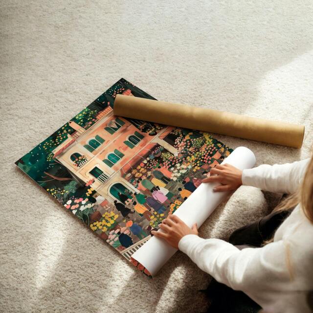 Rackhams Paintings Living Room - Set of 3 Italian Lifestyle Wall art Prints - A2 16.54 x 23.39 in / 42 x 59.4 cm - Satin Photo paper 280 gsm - Unframed - image 1