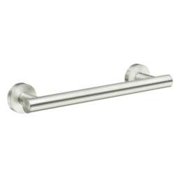 Rackhams Brushed Nickel Grab Bar 28cm Toilet Handle or Bath Shower Safety Hand Rail for Elderly, Disabled, Seniors Mobility Aid