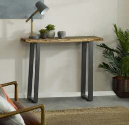 Rackhams Knott Live Edge Console Table - Wood - 1 - 100CM X 35CM X 78CM  (LXDXH)
