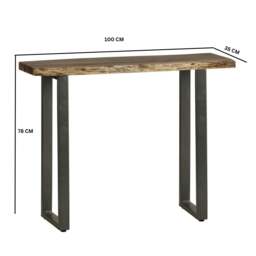 Rackhams Knott Live Edge Console Table - Wood - 1 - 100CM X 35CM X 78CM  (LXDXH) - thumbnail 5