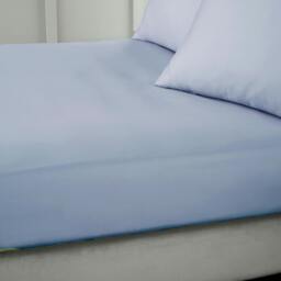 Rackhams 400 Thread Count Cotton Sateen Fitted Sheet Blue - Super King - Blue