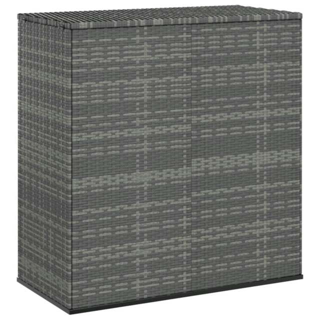 Rackhams Garden Cushion Box PE Rattan 100x49x103.5 cm Grey