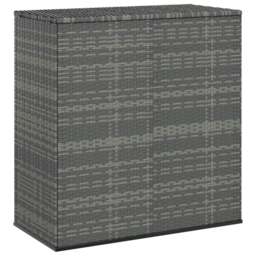 Rackhams Garden Cushion Box PE Rattan 100x49x103.5 cm Grey