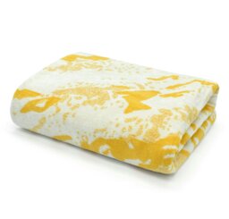 Rackhams 100% Cotton Opulent Marble Pattern Towels - Gold - Ochre - Bath Towel