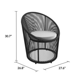Rackhams Taura Resin Lounge Chair in black - Black - thumbnail 3