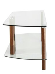 Rackhams Century TV-Stand Walnut/Glass - 1500mm - Brown - thumbnail 2