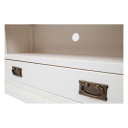 Rackhams Cosenza Off White 1 Drawer TV Cabinet Brass Drop Handle - Off White - thumbnail 5