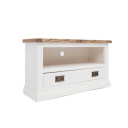 Rackhams Cosenza Off White 1 Drawer TV Cabinet Brass Drop Handle - Off White - thumbnail 2