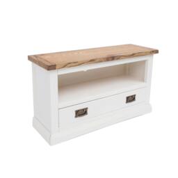 Rackhams Cosenza Off White 1 Drawer TV Cabinet Brass Drop Handle - Off White - thumbnail 3