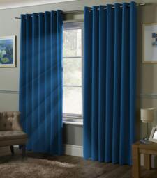 Rackhams Plain Blackout Ring top Curtains - Beige - 168cm width x 137cm drop - thumbnail 4