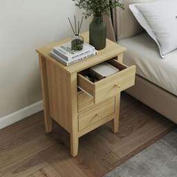 Rackhams Henley 3-Drawer Tall Bedside Cabinet - thumbnail 2