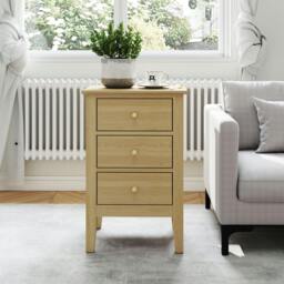 Rackhams Henley 3-Drawer Tall Bedside Cabinet - thumbnail 3