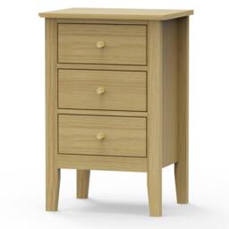 Rackhams Henley 3-Drawer Tall Bedside Cabinet - thumbnail 5