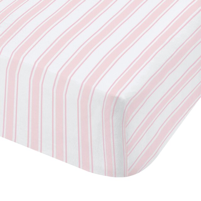 Rackhams Check and Stripe Fitted Sheet - Double - image 1