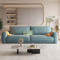 Rackhams Ethan Knole Two Seater, Three Seater, Four Seater Sofa, Velvet - Blue - Two Seater 240cm - thumbnail 4