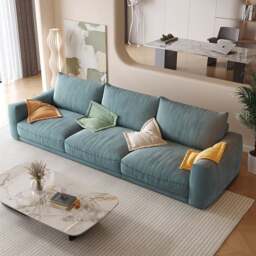 Rackhams Ethan Knole Two Seater, Three Seater, Four Seater Sofa, Velvet - Blue - Two Seater 240cm - thumbnail 2